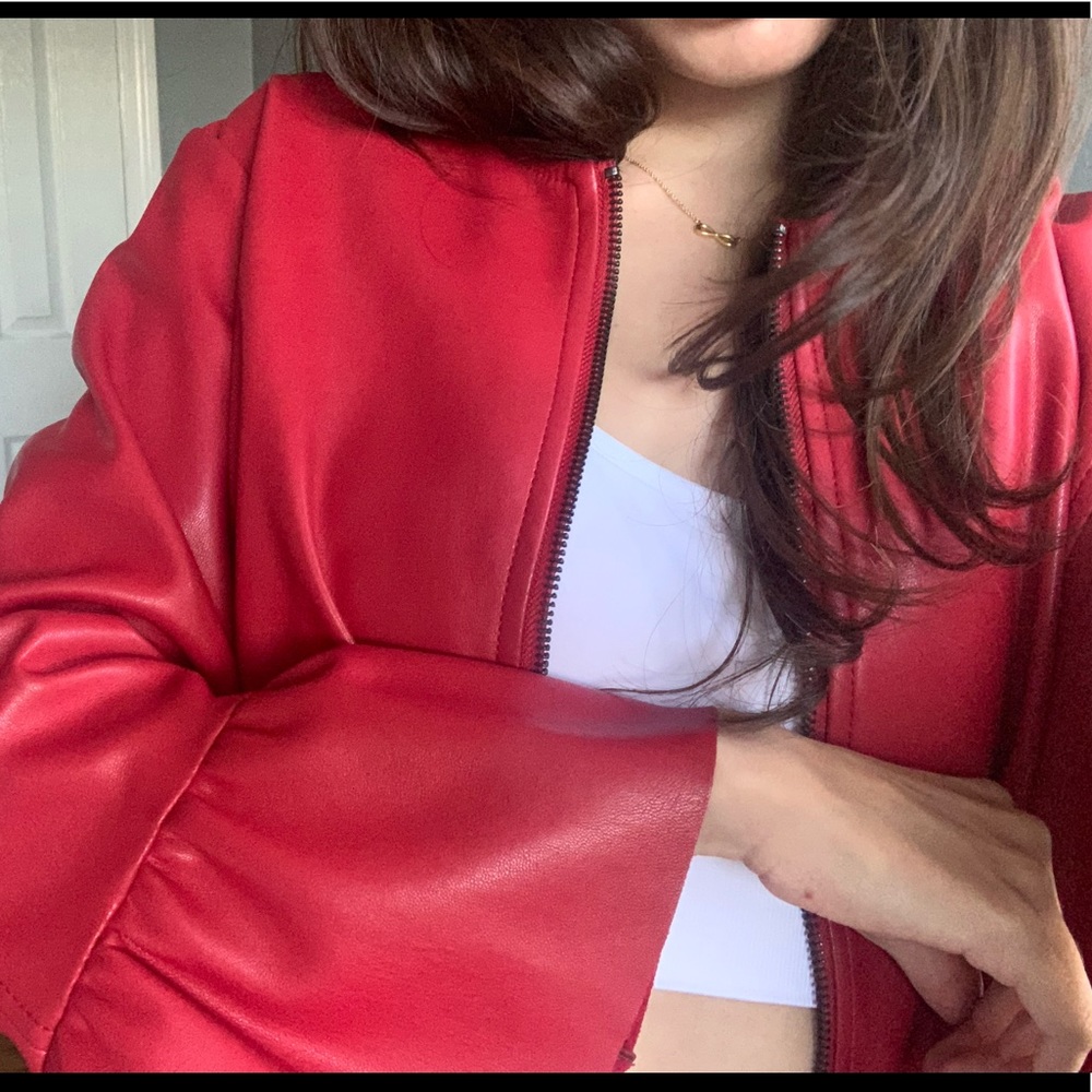 Alfani Petite Faux Leather Jacket